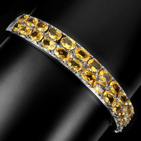 Gorgeous Sterling Silver Flower Art Deco Bracelet