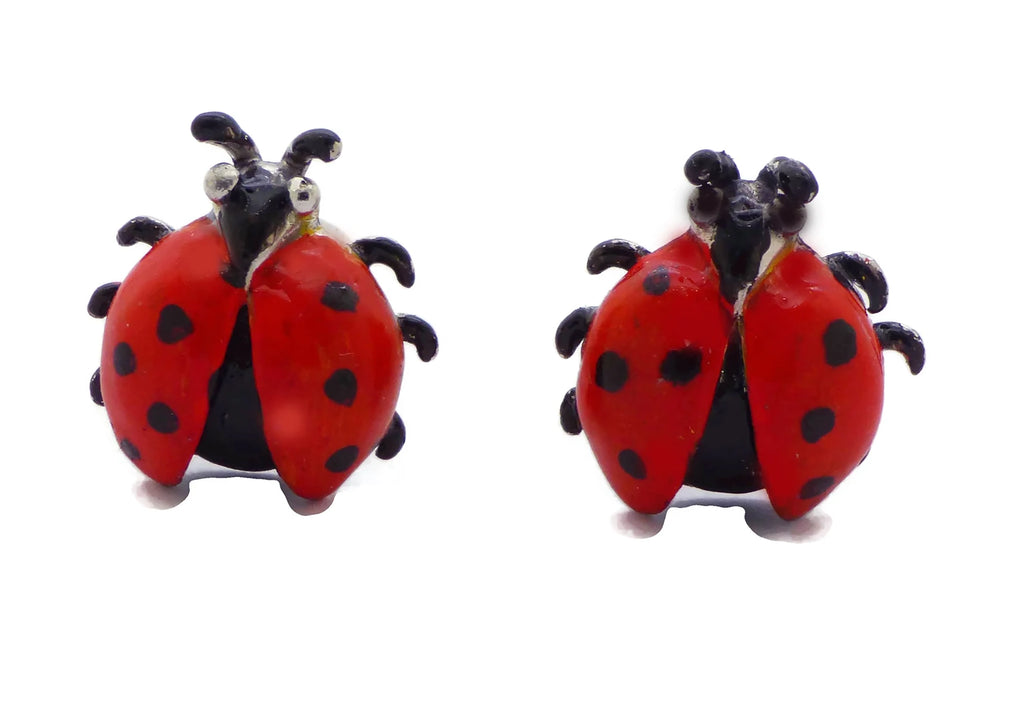 Swank Red Ladybug Cufflinks, Cuff Links