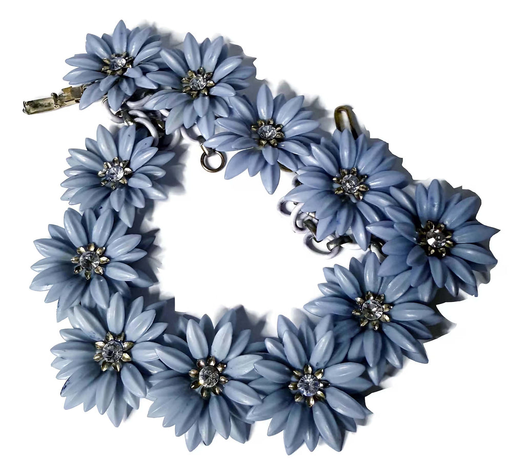 Coro Blue Plastic Flower Set