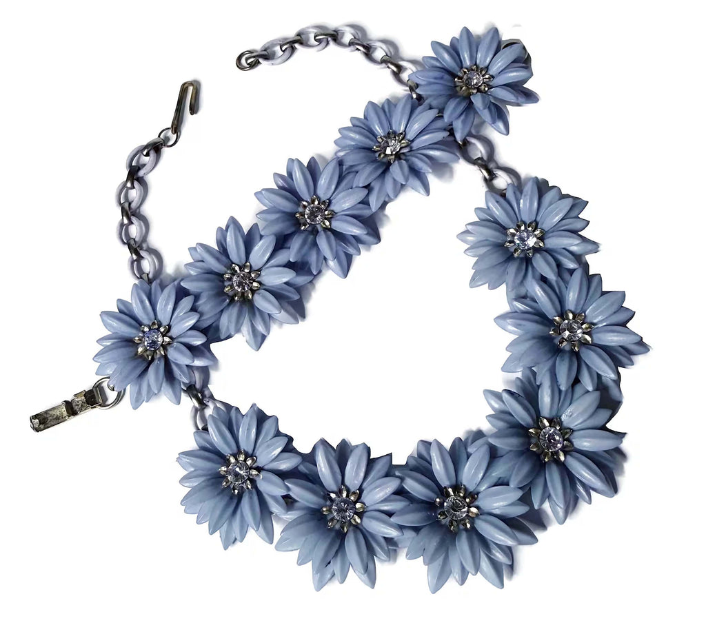 Coro Blue Plastic Flower Set