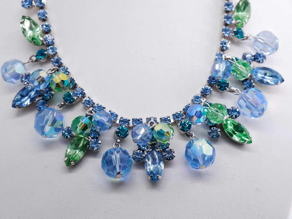 Juliana Blue and Green Crystal Necklace