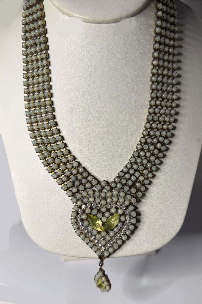 Husar D Vaseline Uranium Heart Necklace