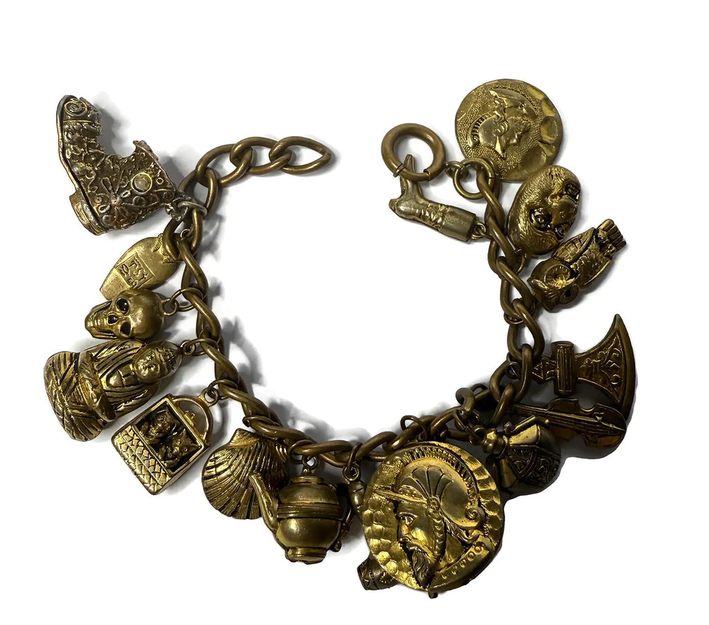 Vintage Brass Charrm Bracelet