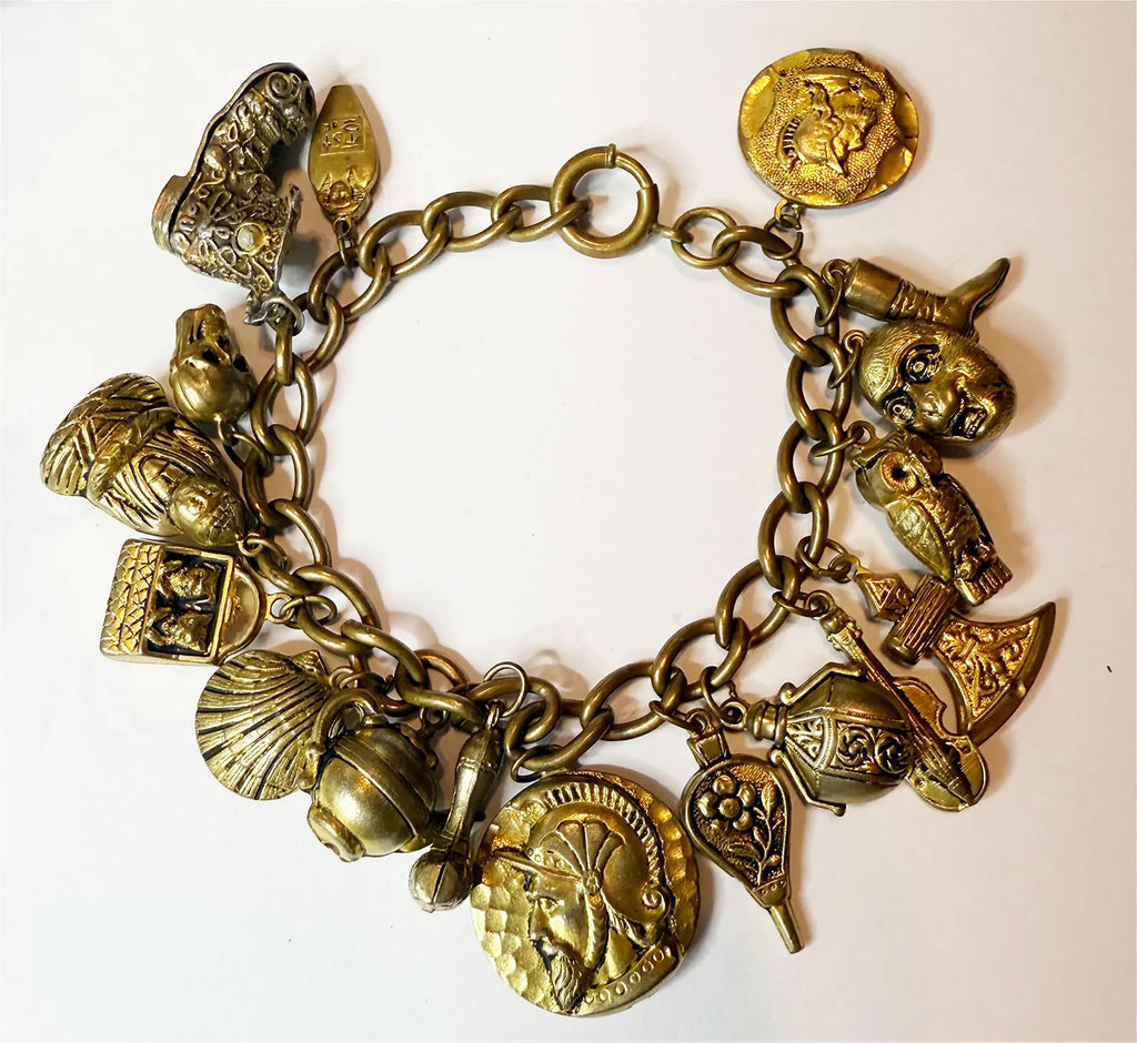 Vintage Brass Charrm Bracelet