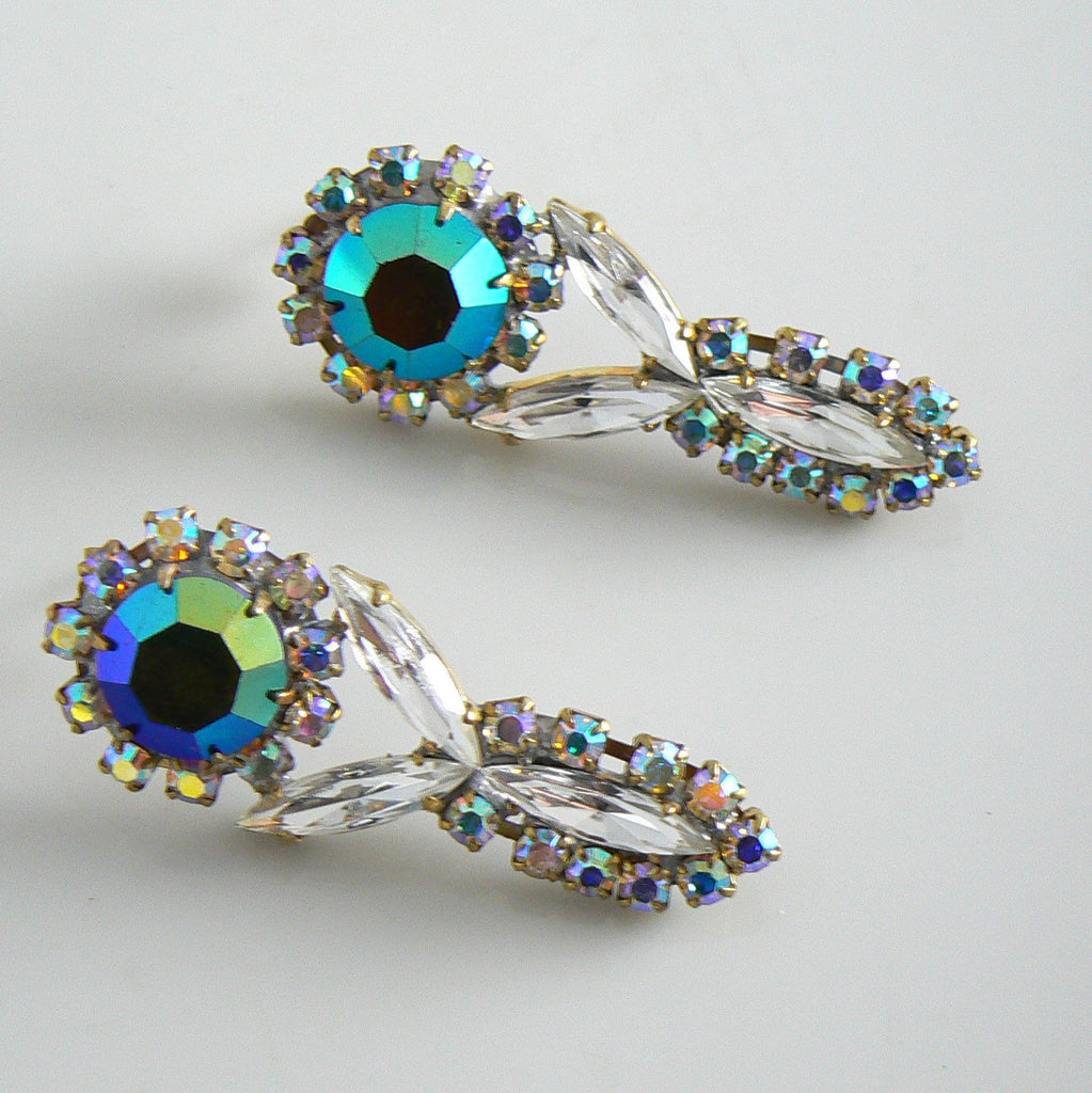 Czech Glass Rhinestone Demi Parure - Vintage Lane Jewelry
