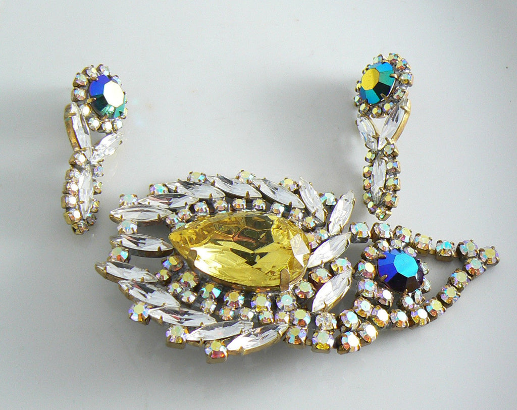 Czech Glass Rhinestone Demi Parure