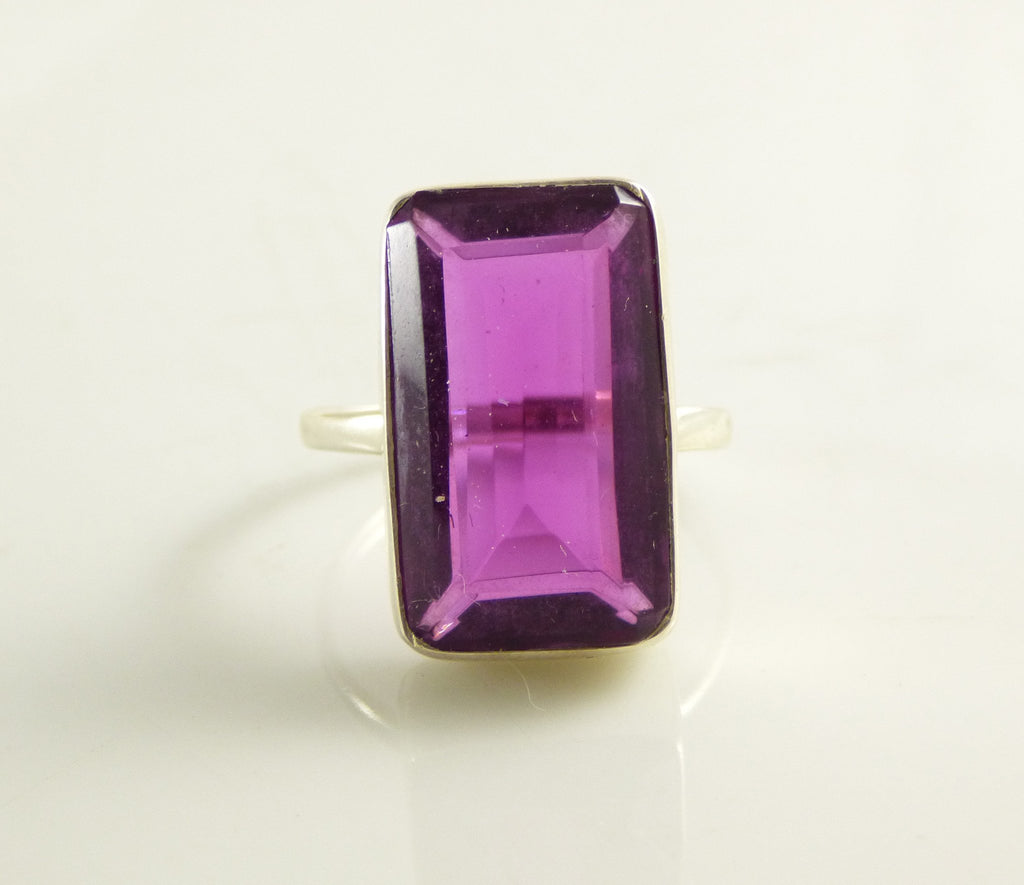 12ct Red Ruby Pure 925 Solid Sterling Silver Ring