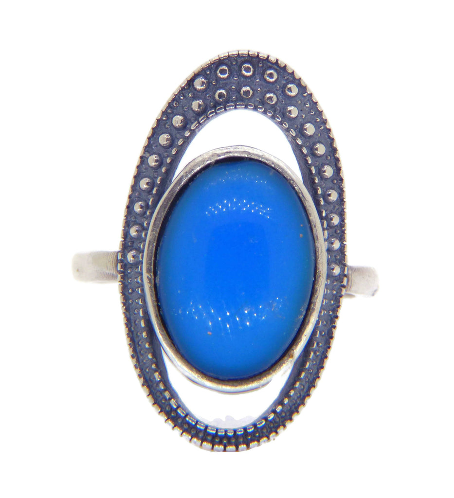 Oval Mood Stone Ring Sterling Silver
