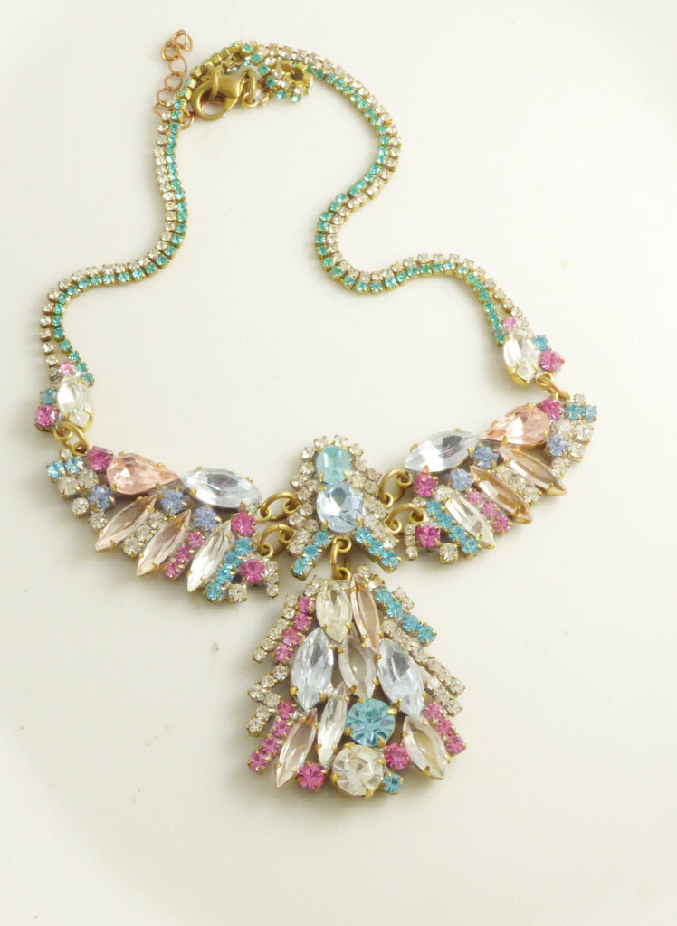 Pastel Crystal Angel Necklace