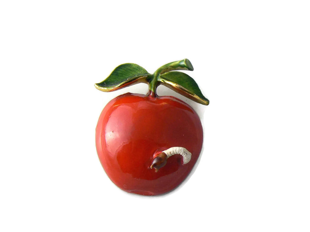 Original By Robert Enamel Apple Brooch