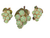 Grapes Forbidden fruit Lucite and rhinestone demi parure, clip earrings - Vintage Lane Jewelry