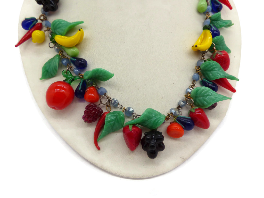 Vintage Glass Fruit Necklace