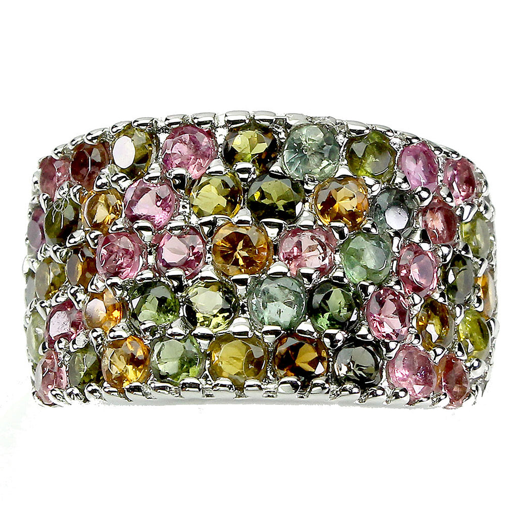 Tourmaline 14 K plated Band Ring