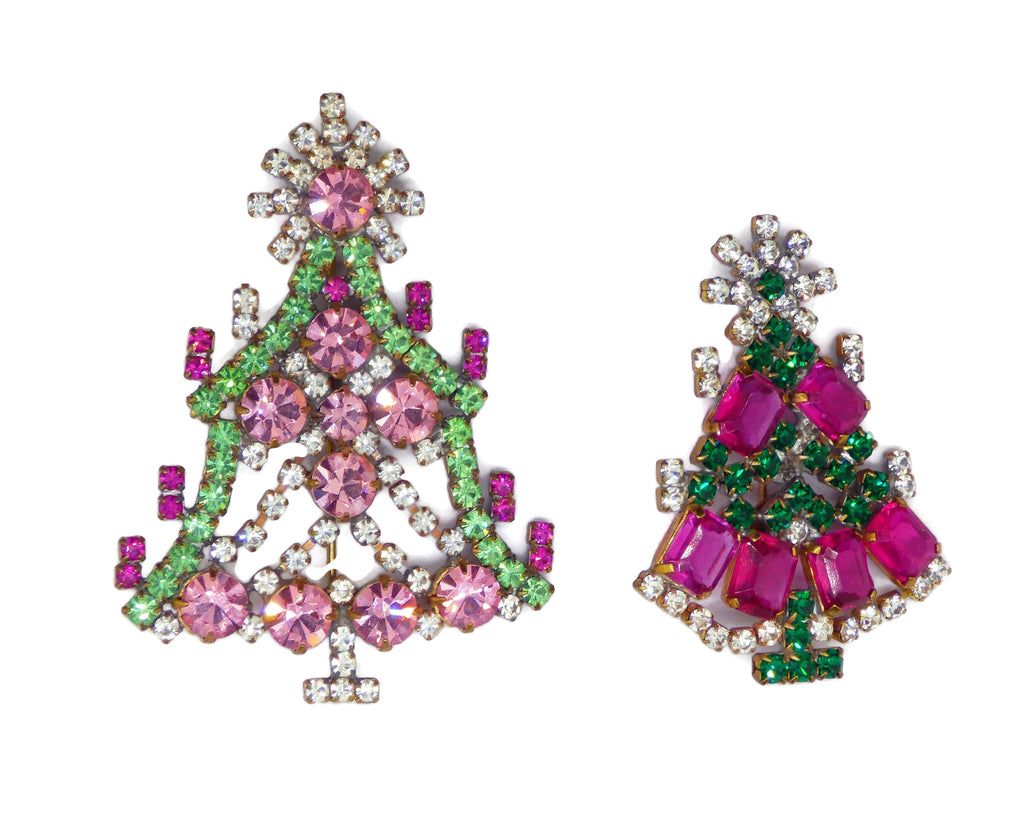 Czech Glass Navette Christmas Tree Pins Husar D