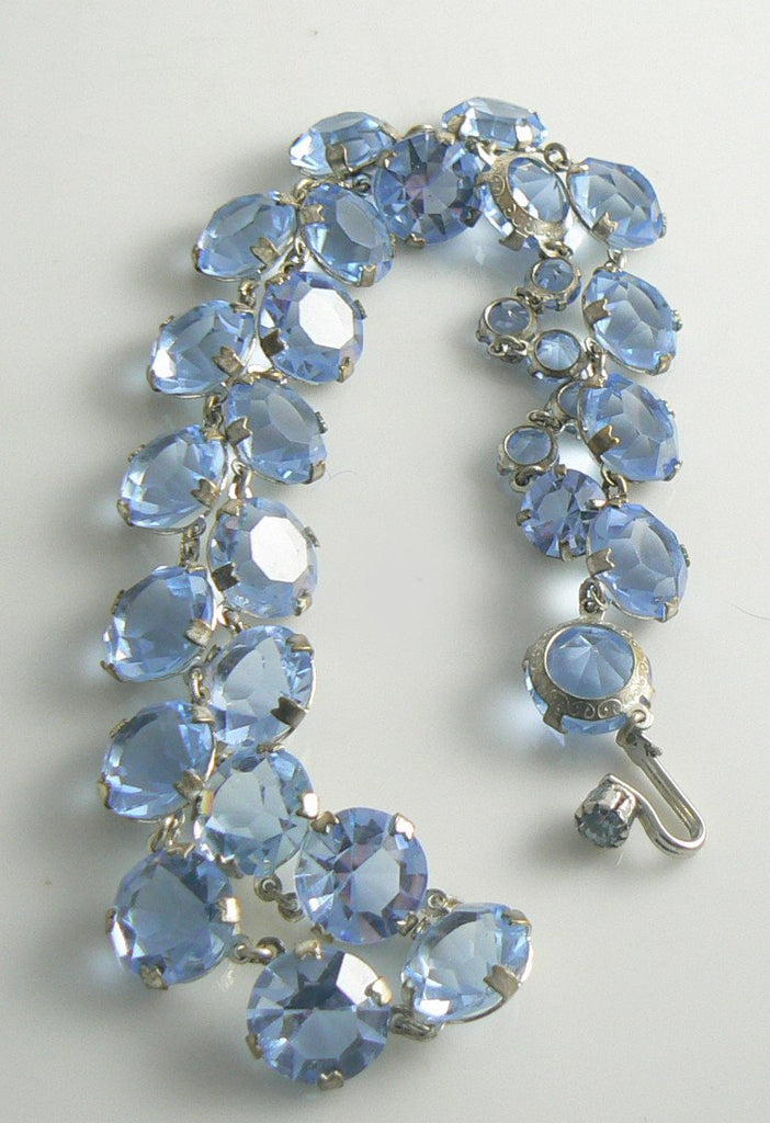 Open Back Bezel Set Sky Blue Necklace Choker