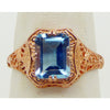 Edwardian Revival Filigree Rose Gold Ring - Vintage Lane Jewelry