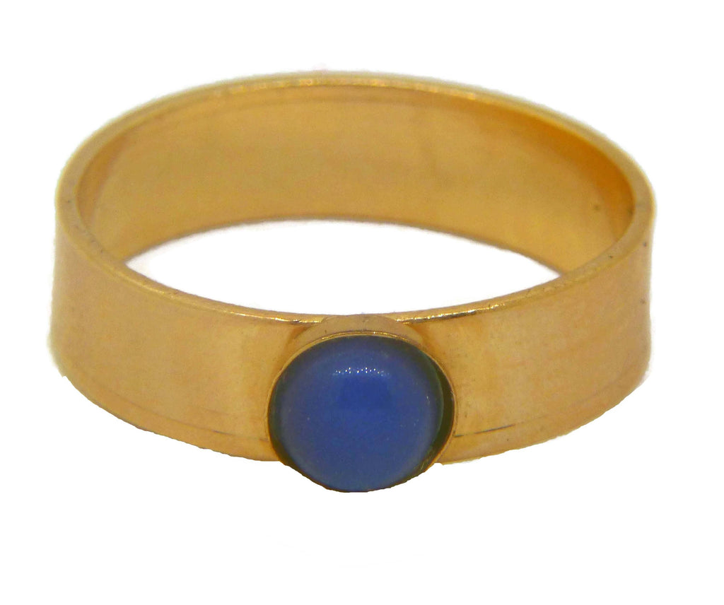 Mood Ring 24K Plated Brushed Gold Band