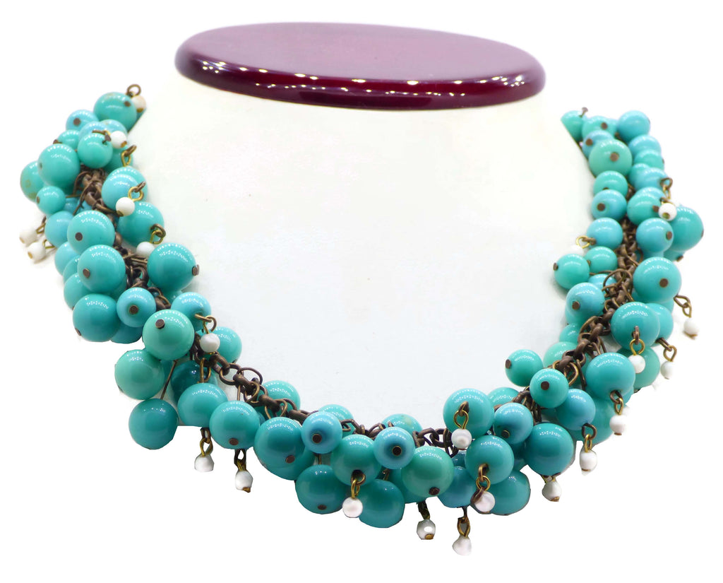 Miriam Haskell Turquoise Beaded Necklace