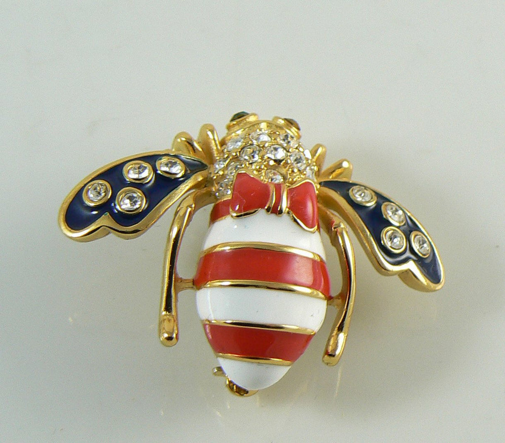 Joan Rivers Stars and Stripes Bee Pin, Joan Rivers Classics Collection
