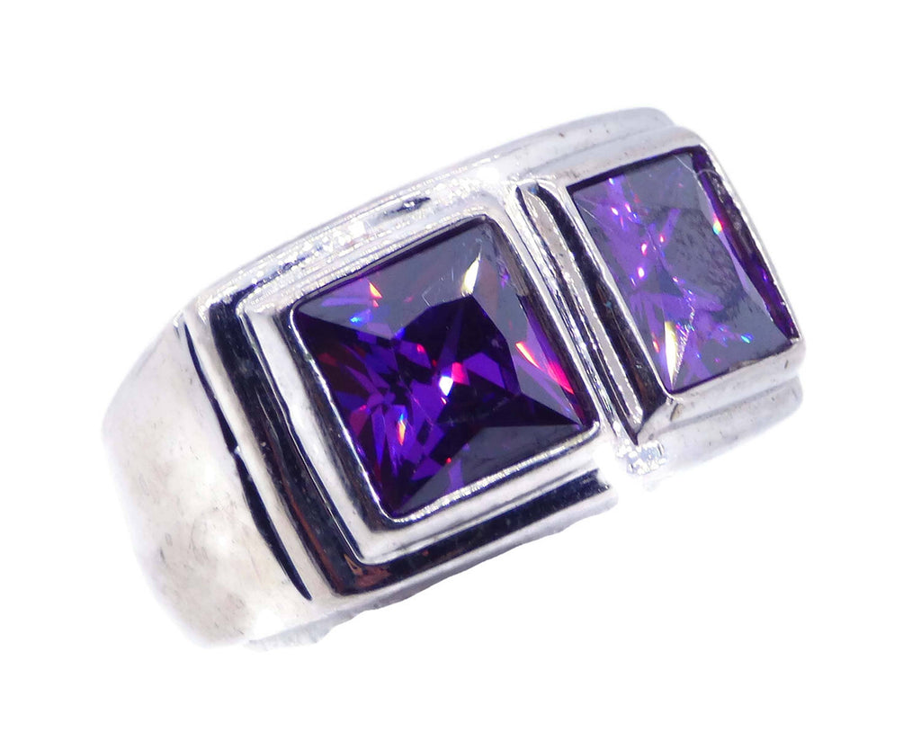 Art Deco Purple Stone Ring