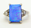 Sterling Silver Disney Glass Opal Ring - Vintage Lane Jewelry
