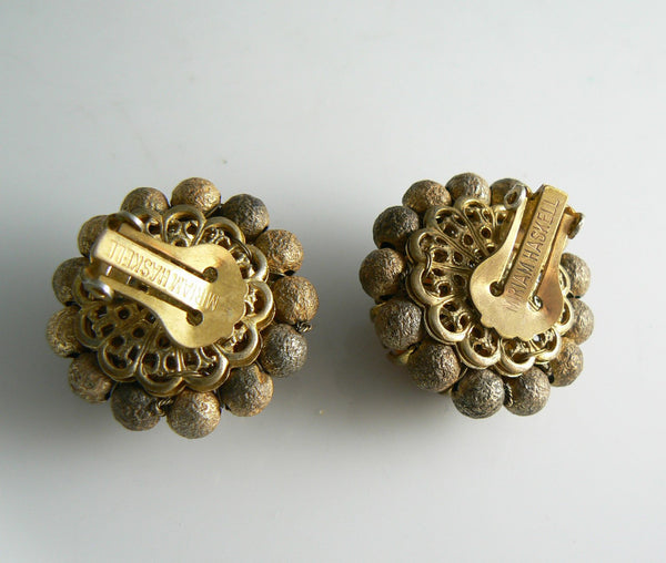 Miriam Haskell ヴィンテージ風ピアス Vintage Miriam Haskell Gold Pearl Feather Ear Cuff Style