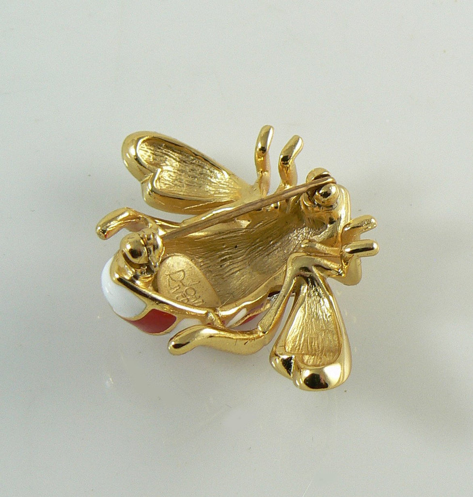 Joan Rivers Stars and Stripes Bee Pin, Joan Rivers Classics Collection - Vintage Lane Jewelry