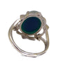 White Gold Plated Zircon Mood Ring - Vintage Lane Jewelry