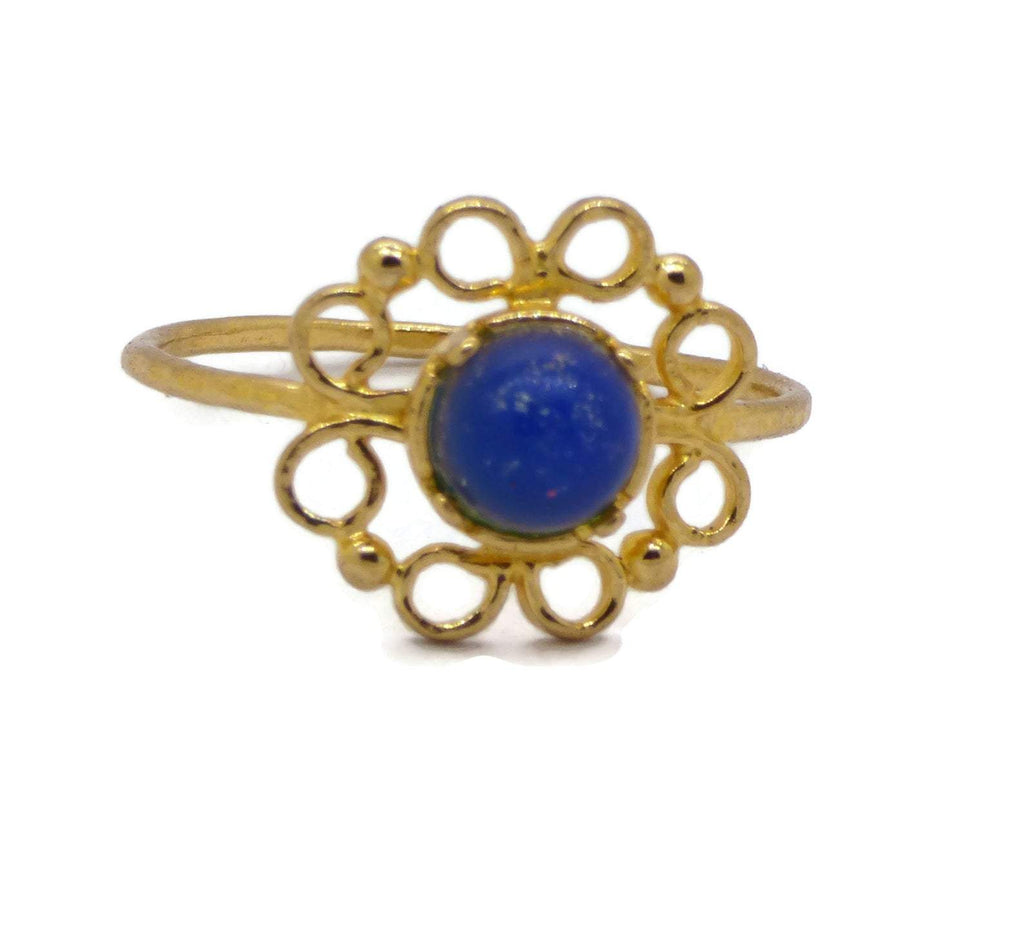 Mood Ring Shiny Brass Setting