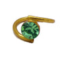 Uranium brushed gold ring - Vintage Lane Jewelry