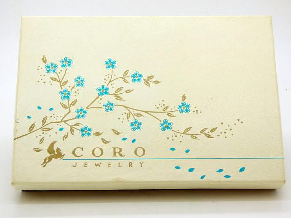 Coro Yellow Confetti Thermoset Geometric Necklace and Clip Earrings - Vintage Lane Jewelry