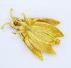 Vintage Gold Tone Rhinestone Trembler Winged Insect Bug Brooch - Vintage Lane Jewelry