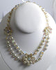 Vintage Borealis Crystal 2 Strand Flower Swag Necklace - Vintage Lane Jewelry