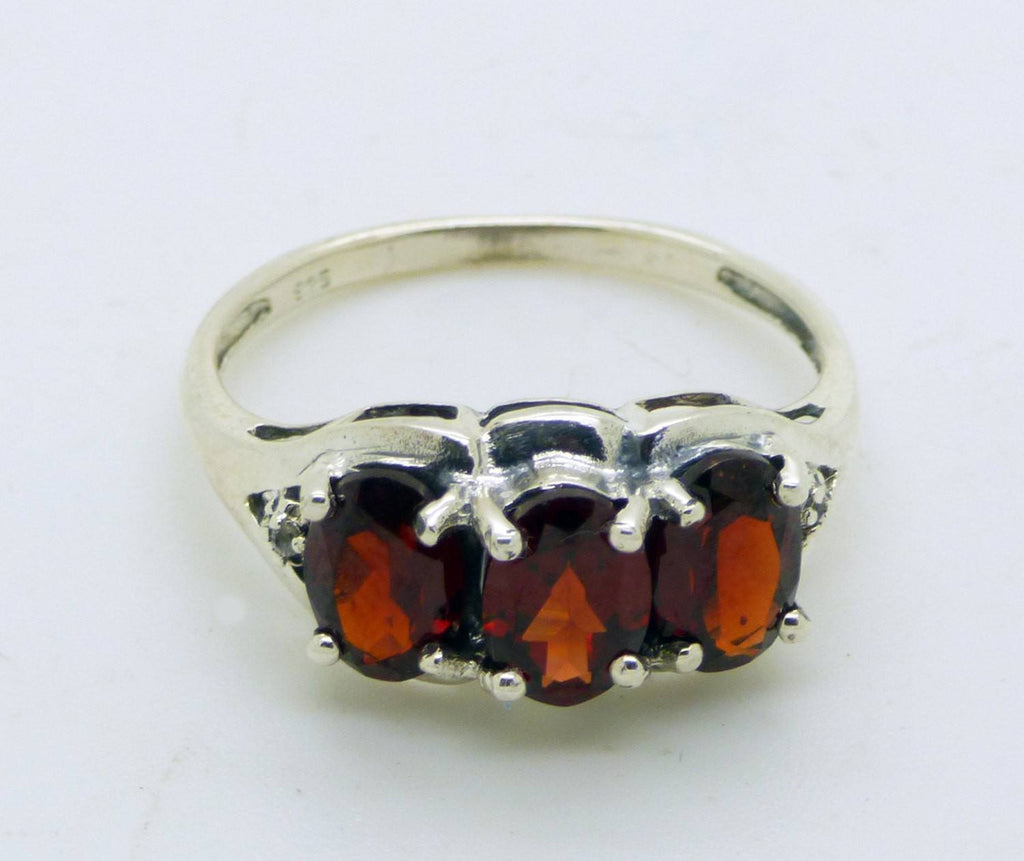 3 ct Garnet Ring Sterling Silver 925 Ring