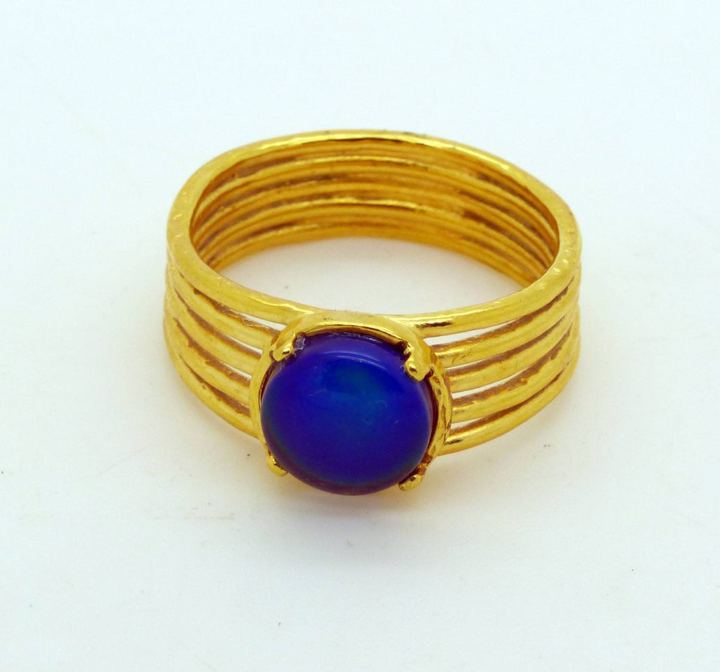 24K Gold Plated Mood Ring, Size 6.5