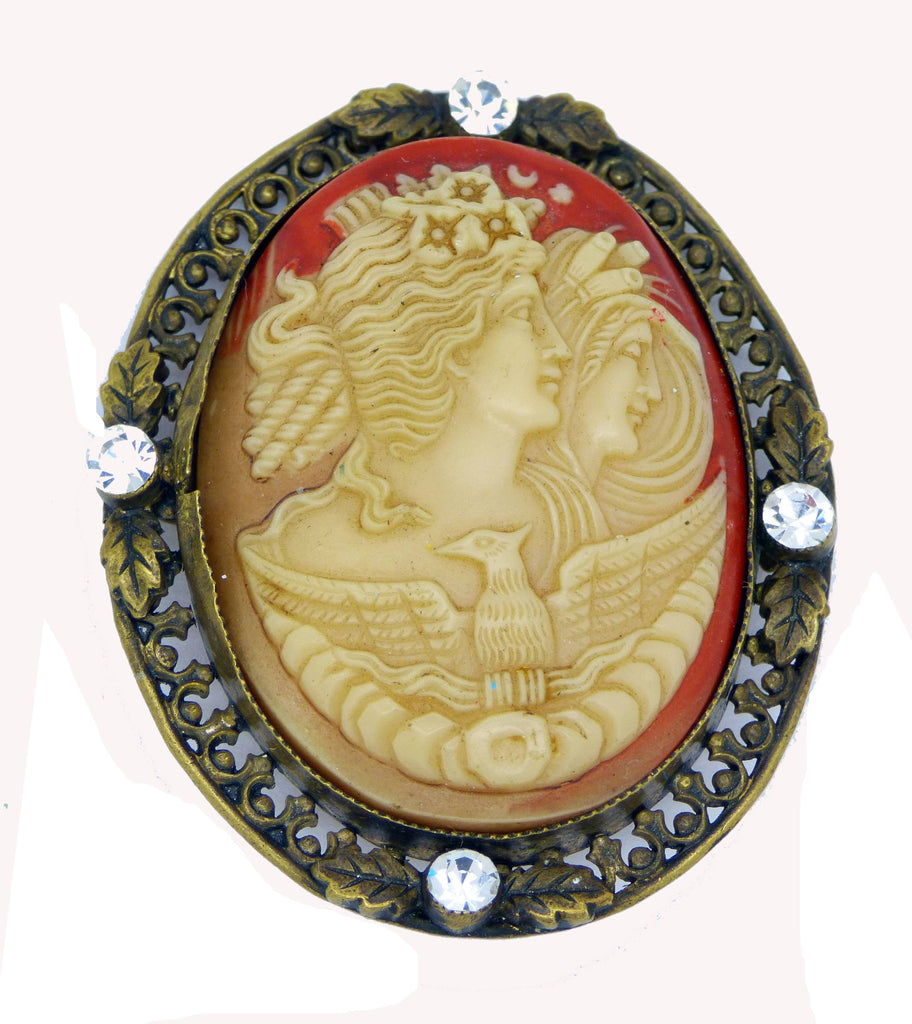 Vintage Finely Carved Celluloid Cameo