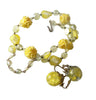 Yellow Givre Cracked Glass Set - Vintage Lane Jewelry