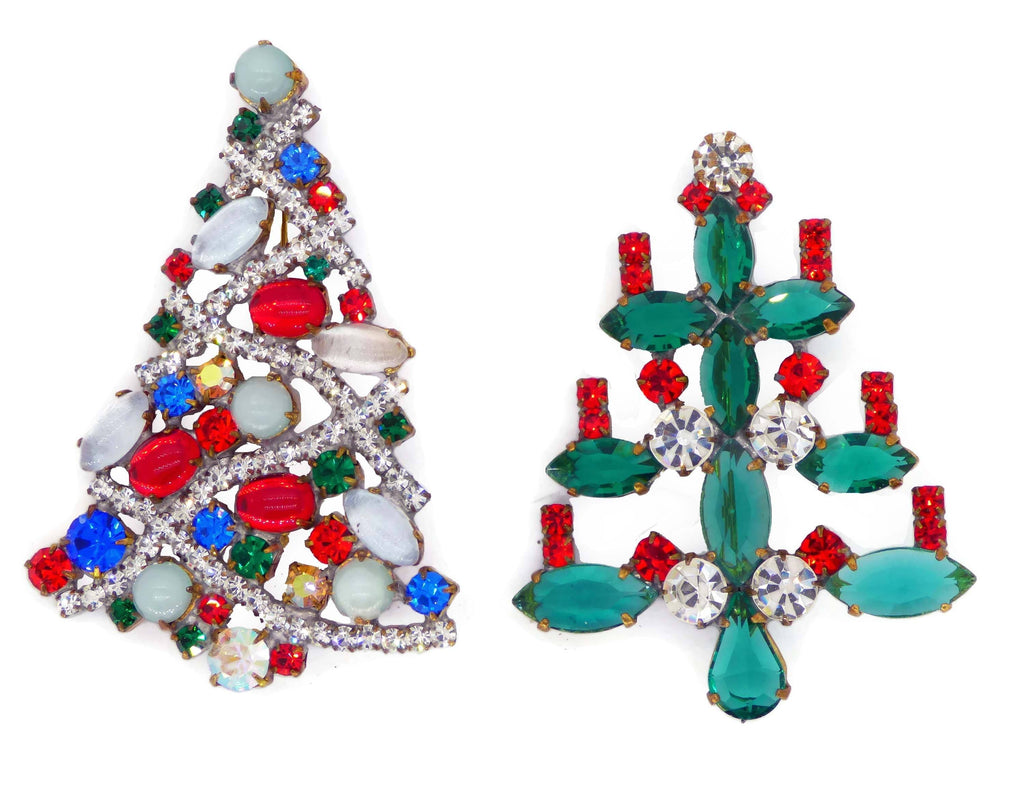 Christmas Tree Rhinestone Pair