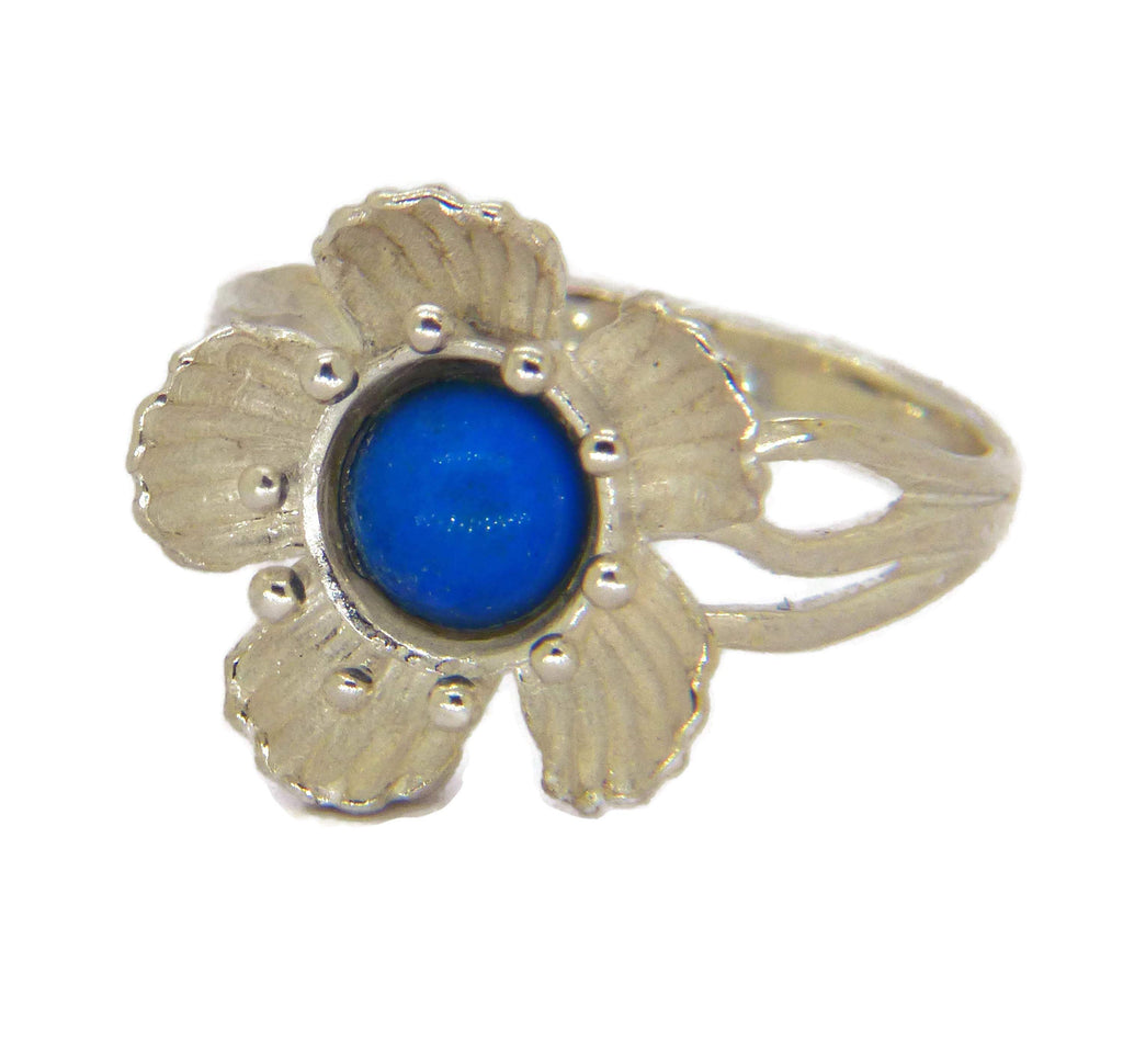 Sterling Silver Flower Mood Ring