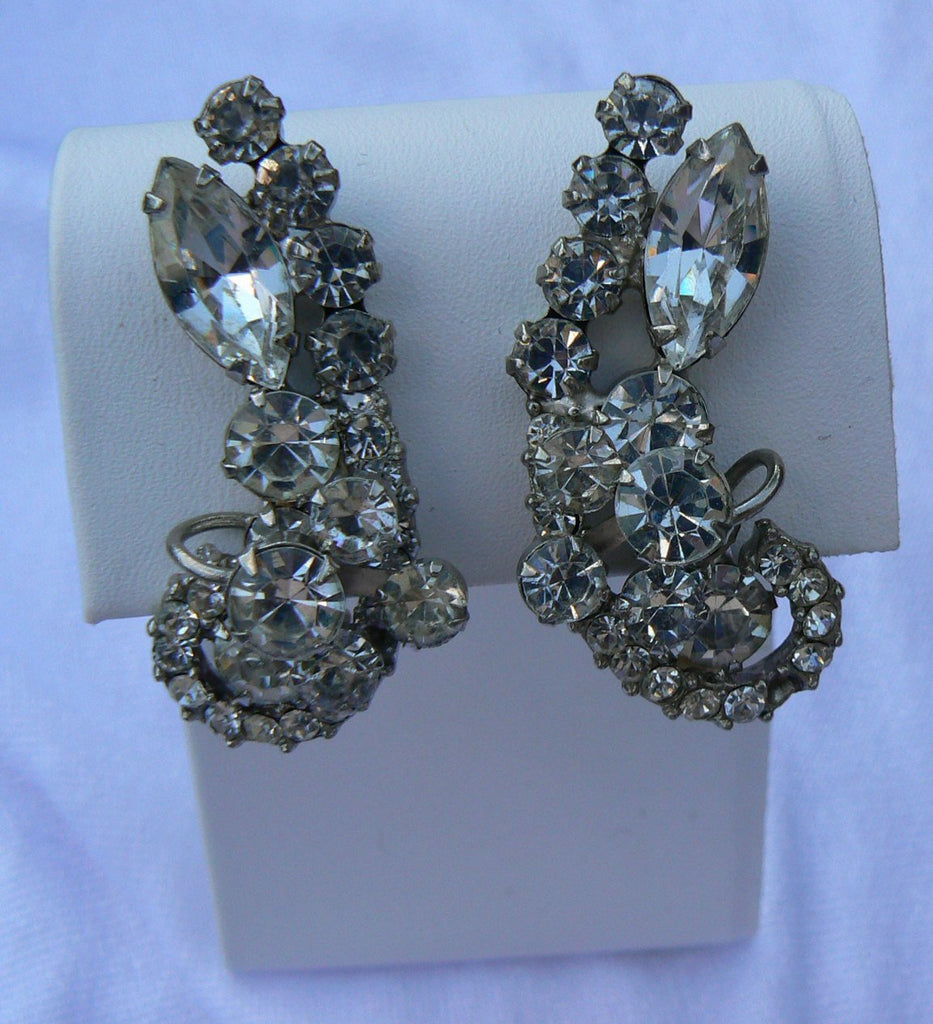 Juliana Crystal Ice Clip Earrings