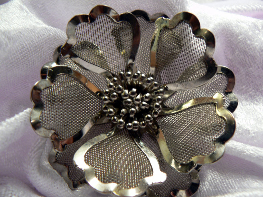 Metal Flower Brooch