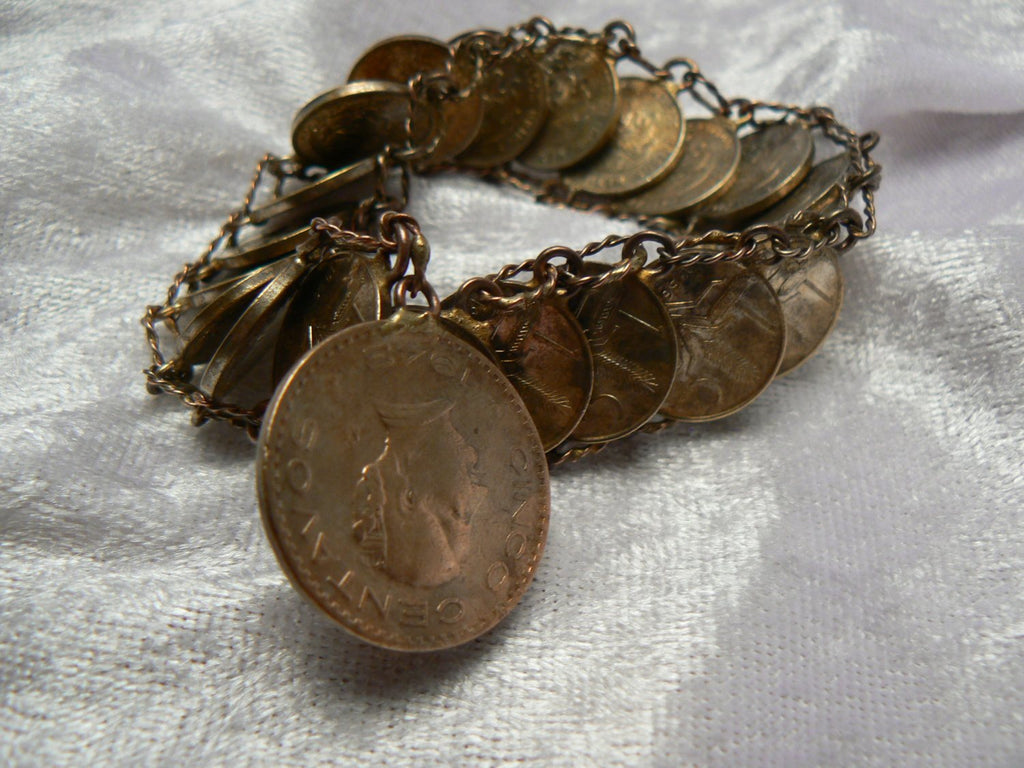 Mexican Coin Bracelet - Vintage Lane Jewelry