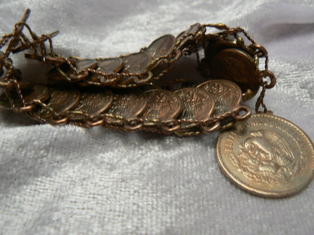 Mexican Coin Bracelet - Vintage Lane Jewelry