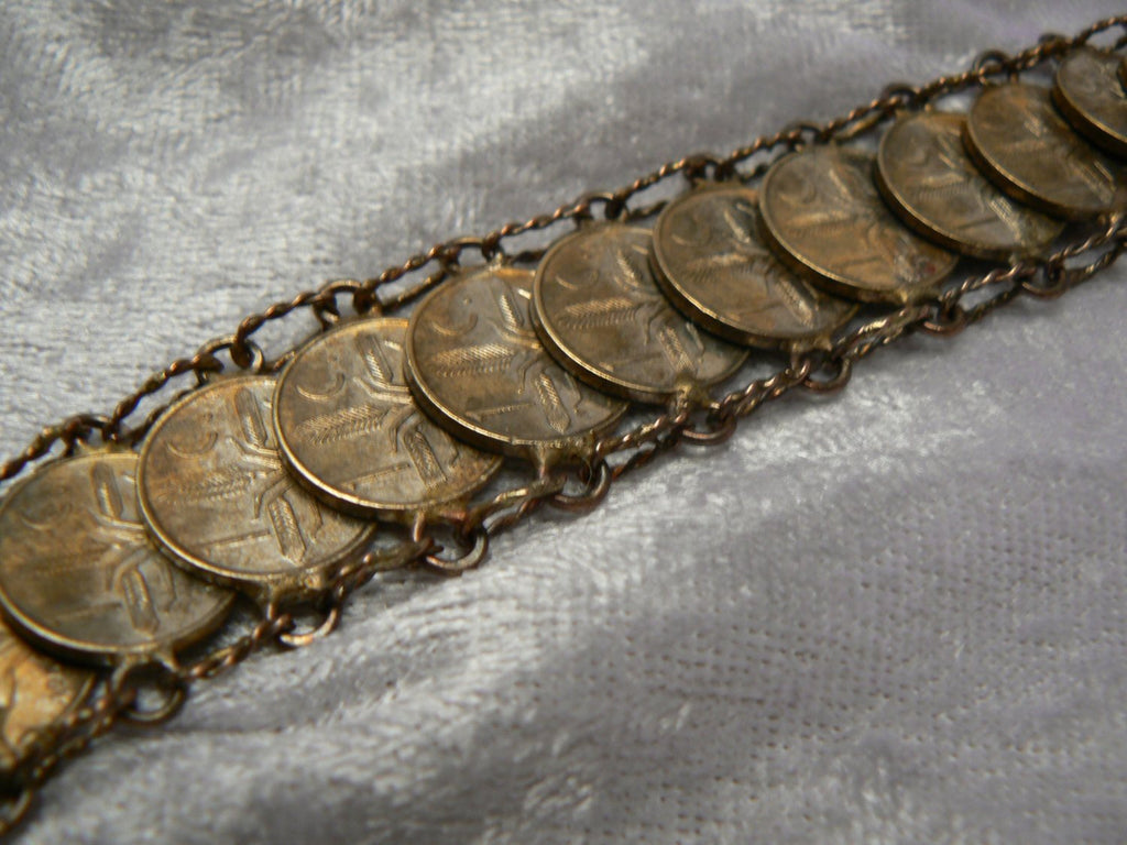 Mexican Coin Bracelet - Vintage Lane Jewelry