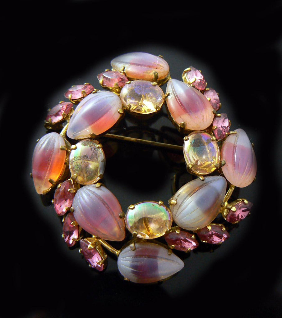 Pink Givre Open Back Brooch