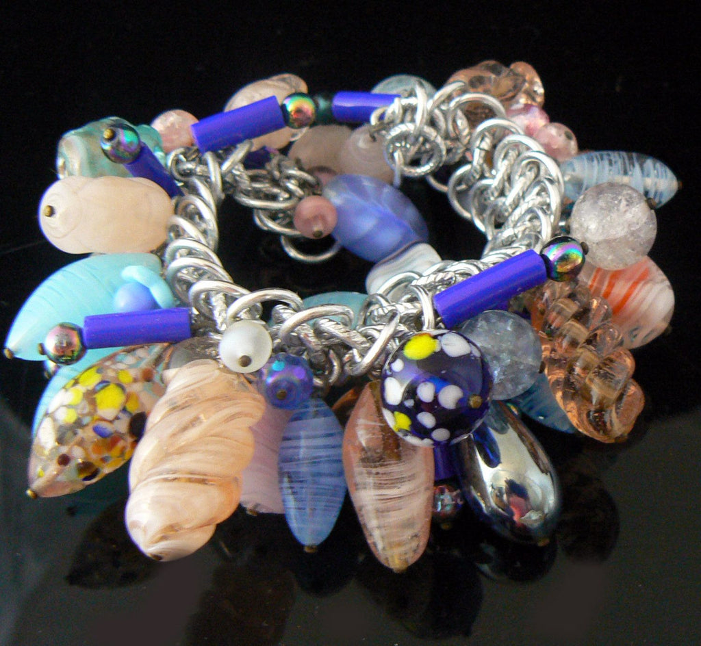 Chunky Glass Bangle Bracelet