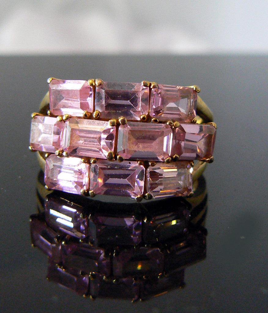 Striking Pink Glass Ring