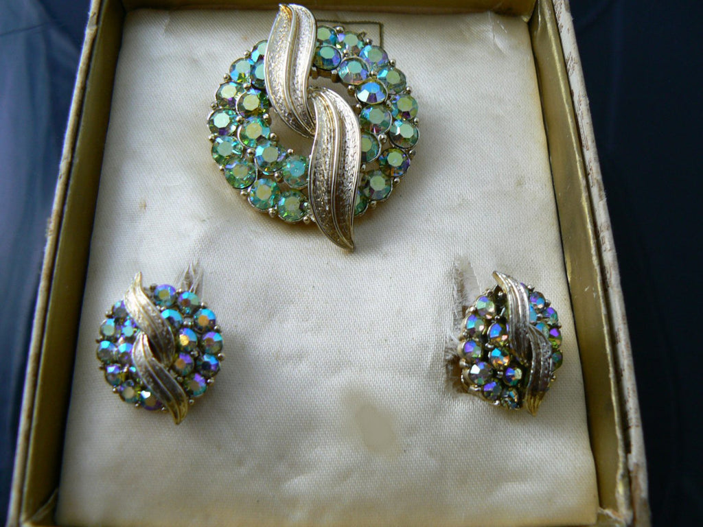 Coro Ab Demi Parure In Original Box