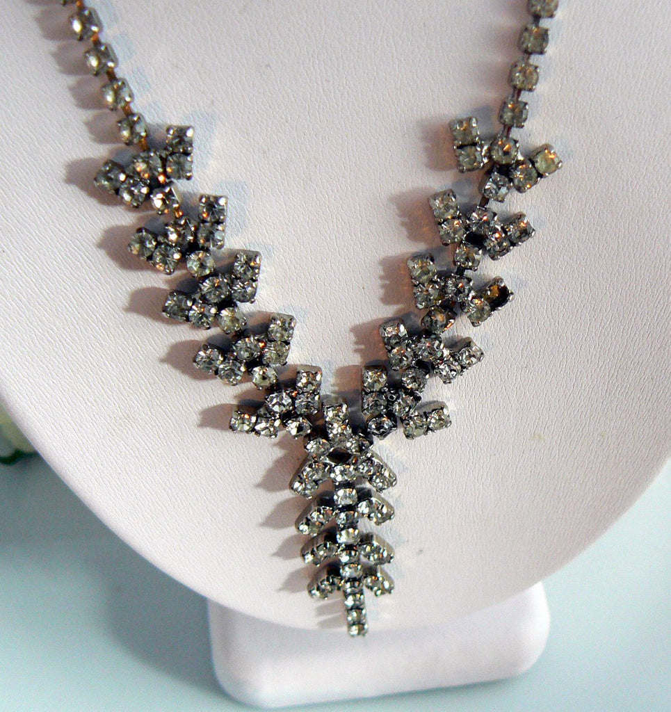 Rhinestone Drop Necklace
