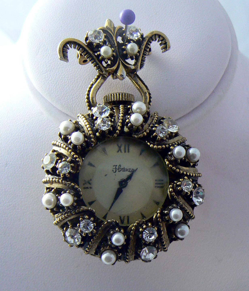 Florenza Clock Pendant Or Brooch